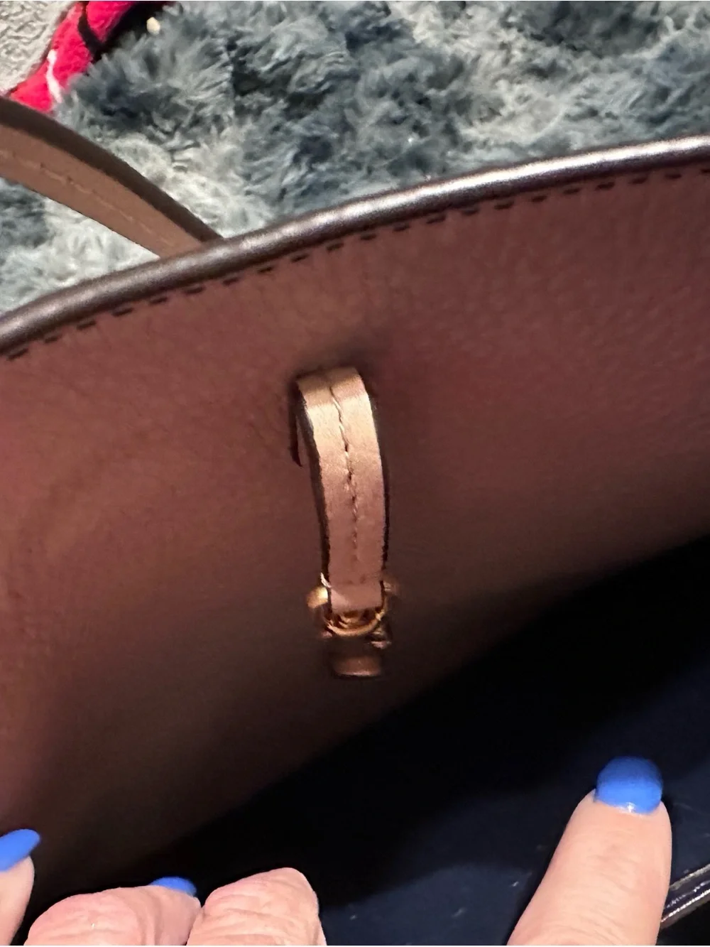 Tory Burch Powder Pink Pebbled Leather Tote with Tassel